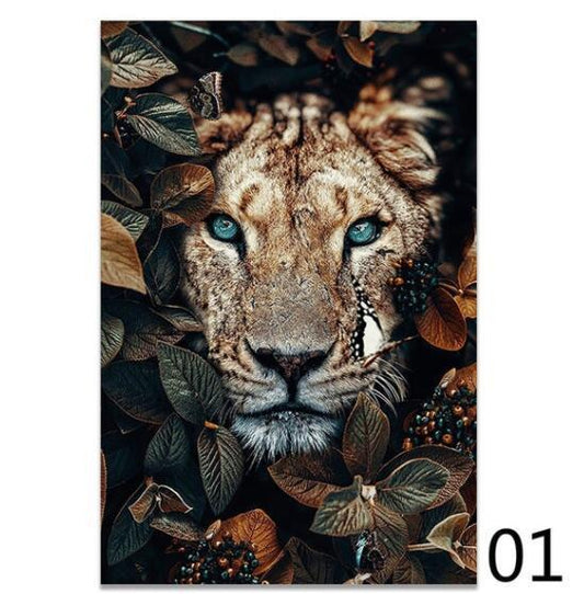 Poster Creative Animal Löwe Tiger Jaguar