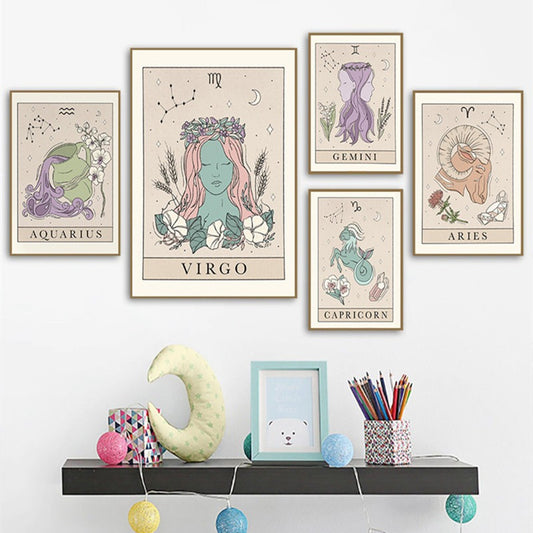 Poster Aquarius Virgo Gemini verschiedene Varianten