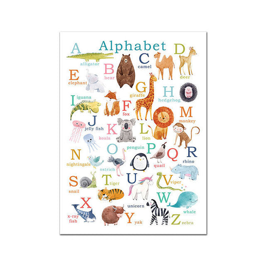 Poster Alphabet Tier Pädagogisches verschiedene Varianten